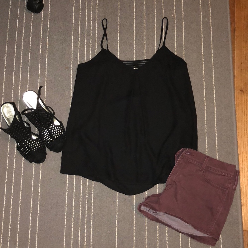 Sheer black tank top
